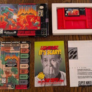 DOOM (Super Nintendo Entertainment System, SNES) – Complete in Box - Authentic